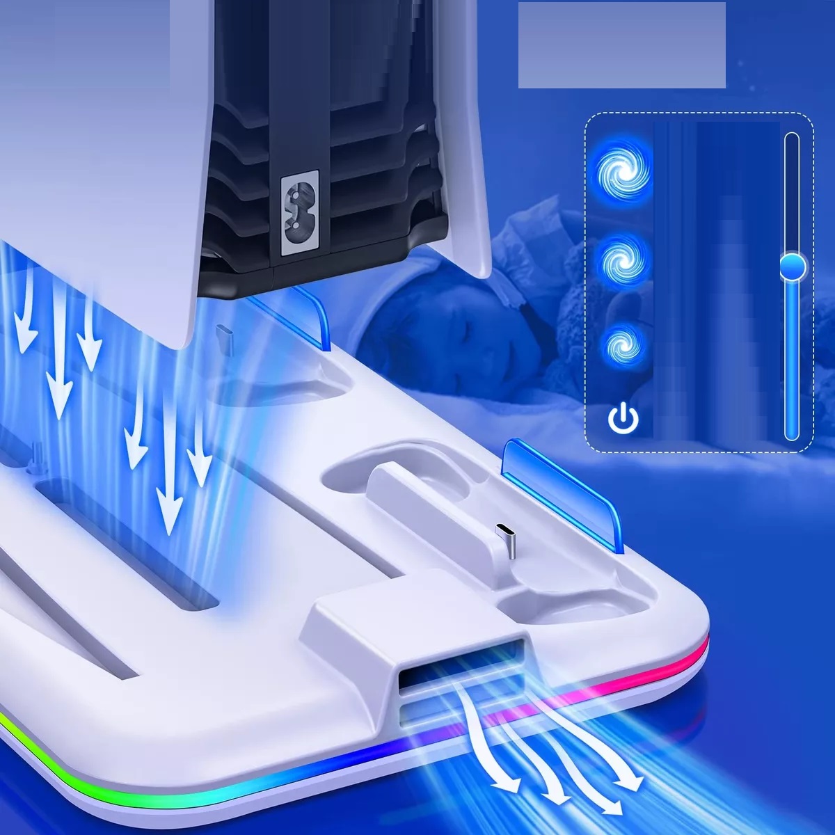 Base De Cargador Enfriador Accesorios Para Ps5, Entrada C