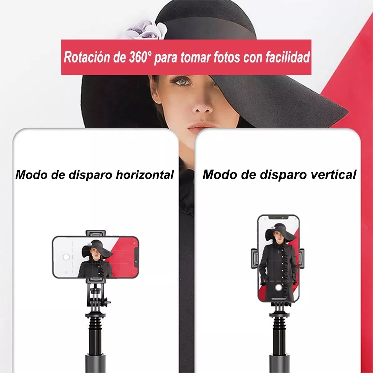 Tripie Palo Selfies Stick Bluetooth Control Remoto Led 130cm