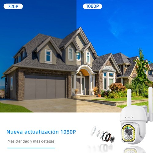 Cámara De Seguridad Vigilancia Exterior Wifi Inalambricas QIGO Q43