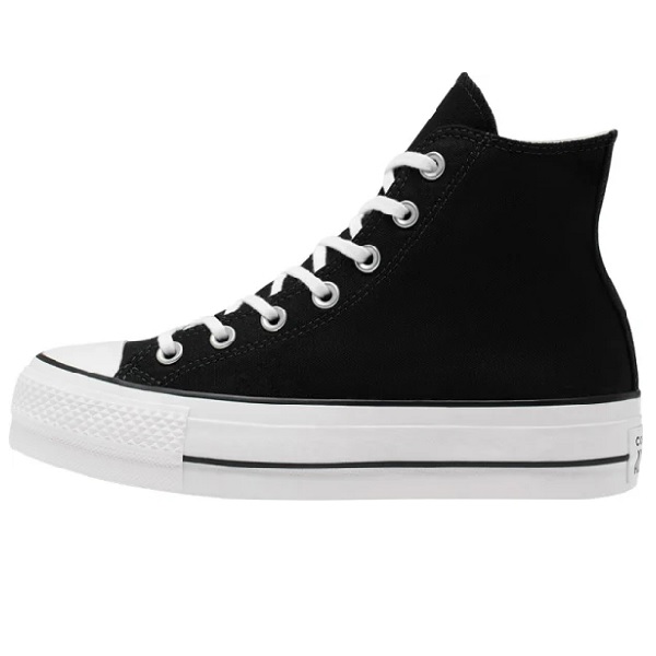 Tenis Converse Plataforma Negro/blanco Casual Mujer Talla #22.5