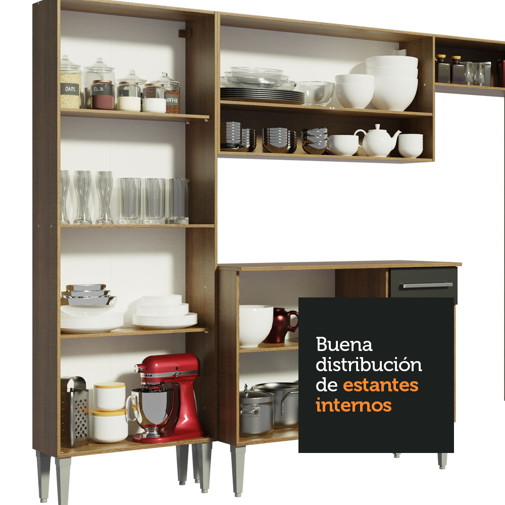 Cocina Integral Completa Modular Madesa Emilly 261cm MN 04