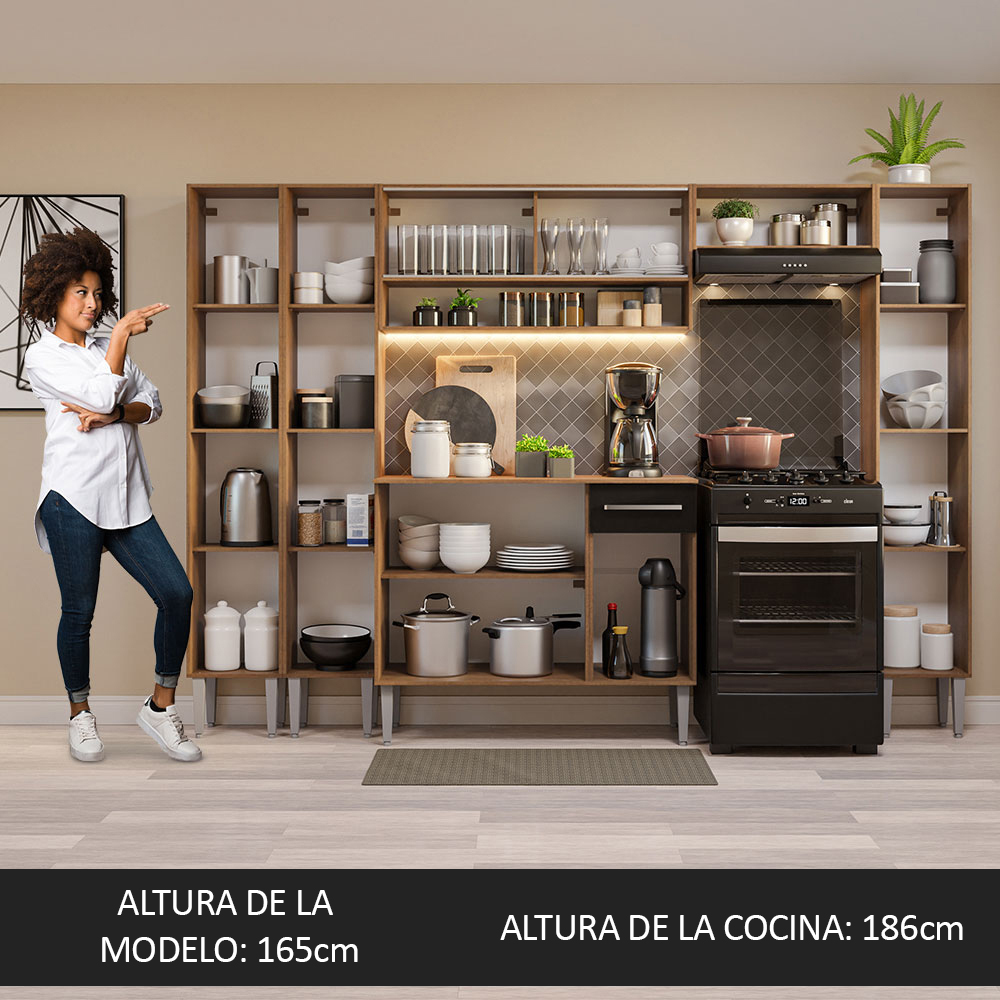 Cocina Integral Completa Modular Madesa Emilly 261cm MN 04
