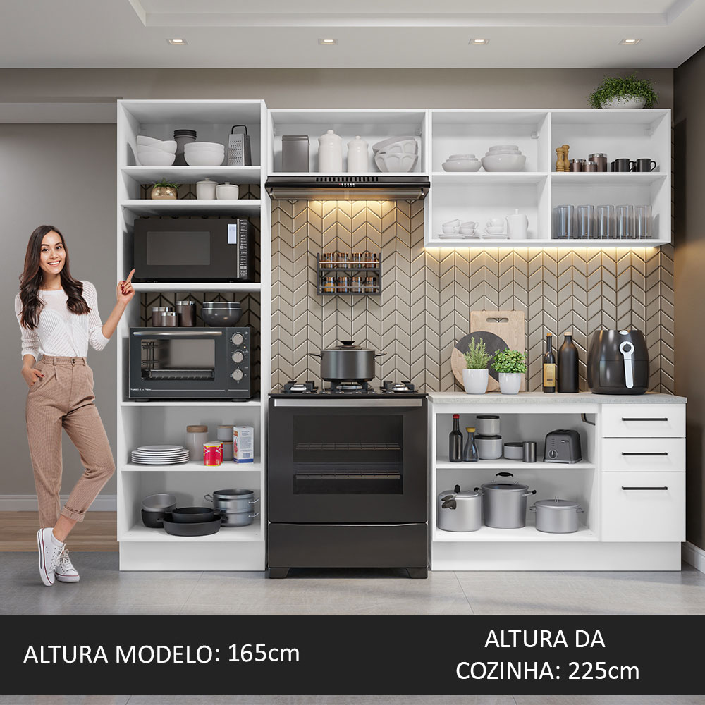 Cocina Integral Completa Modular Madesa Agata 270cm BB 07