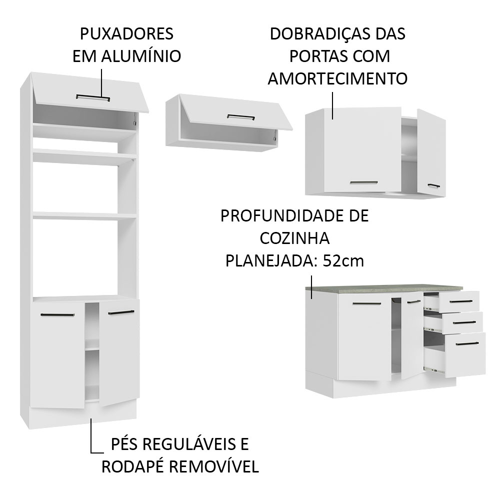 Cocina Integral Completa Modular Madesa Agata 270cm BB 07