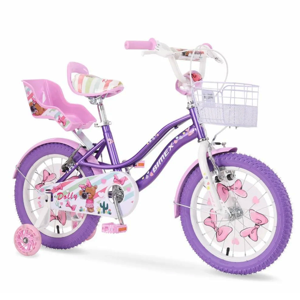 Bicicleta Para Niños R16 Bimex Dolly Morado