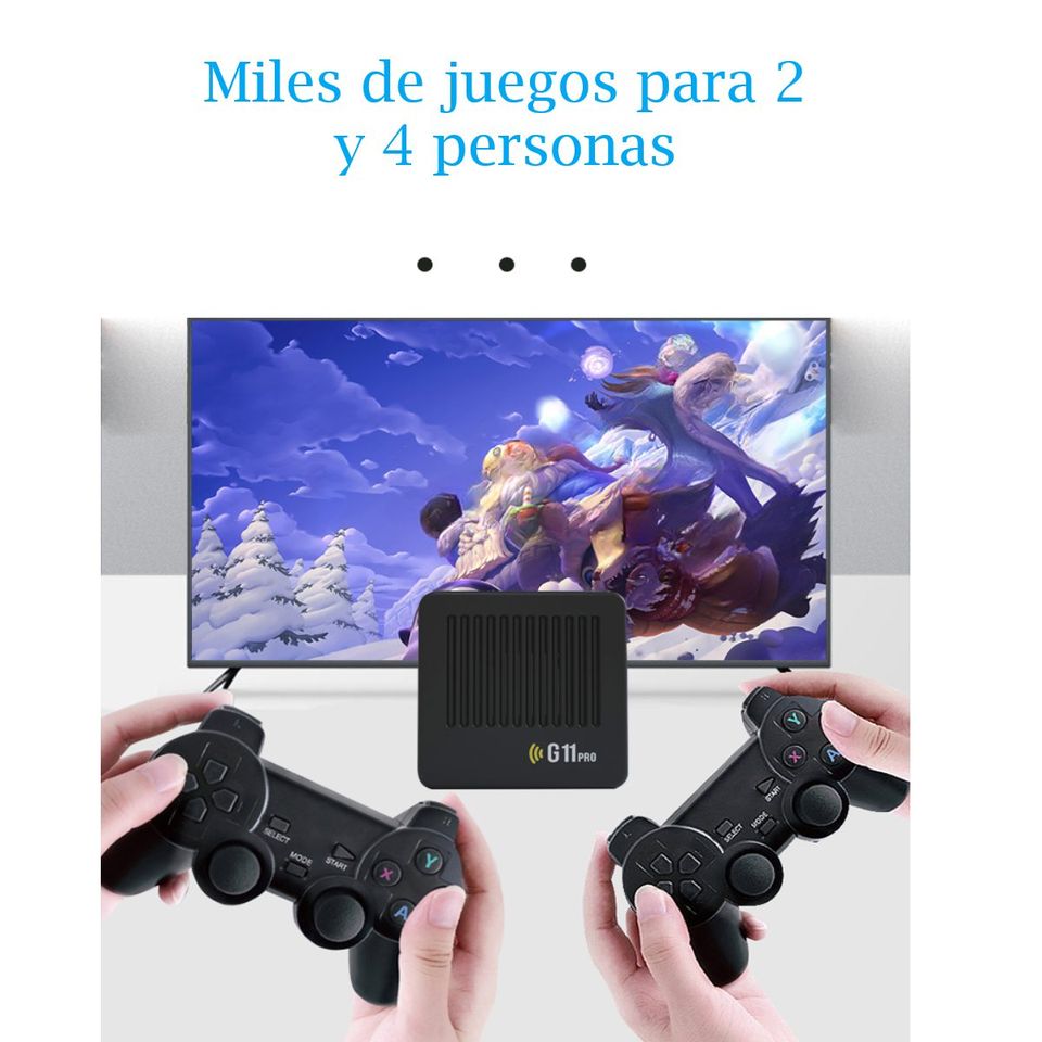 Consola de videojuegos retro clasicos 4K HD 2,4G inalámbrico Gamebox 40000 juegos integrados