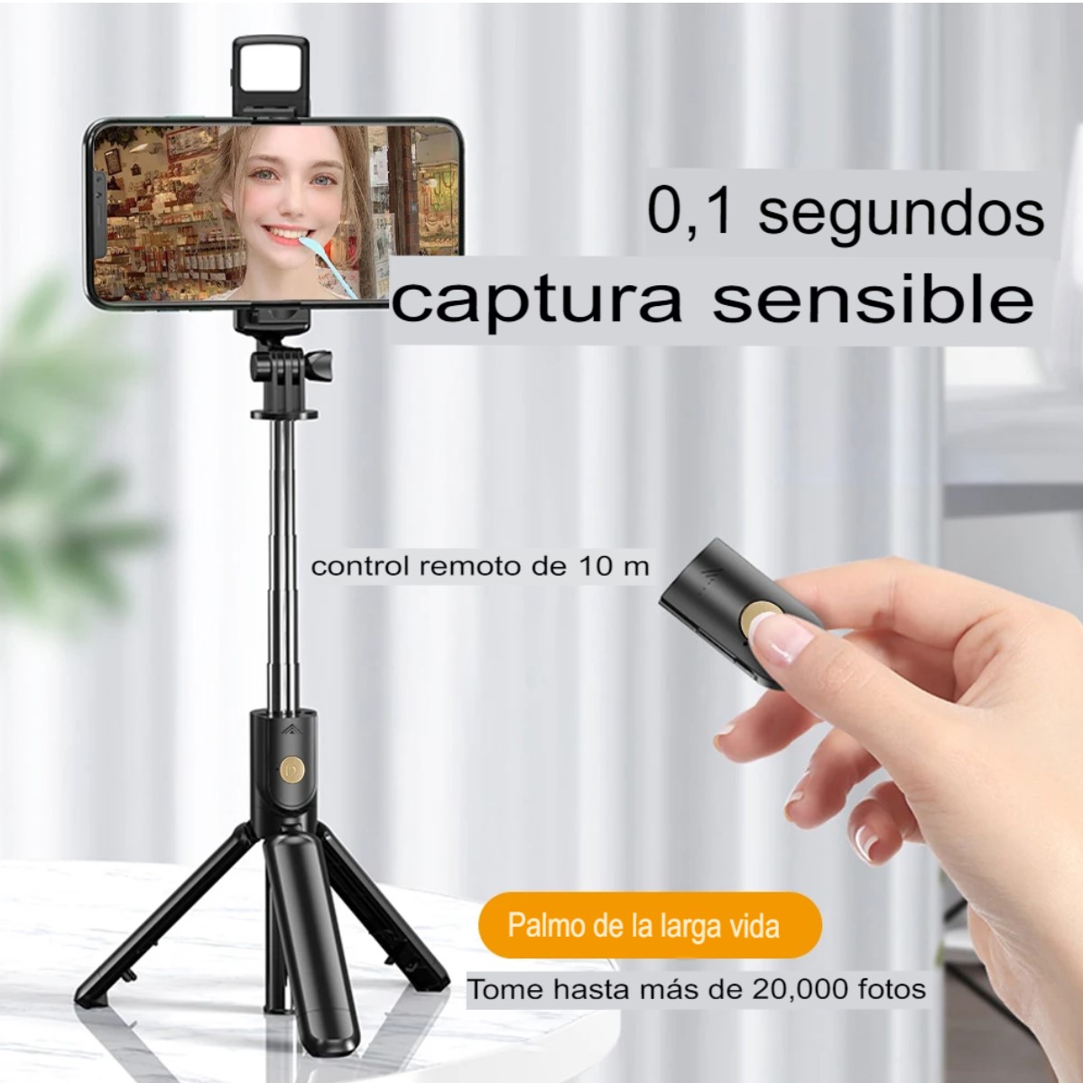 Bastón Palo Selfie inalámbrico cámara deportiva soporte trípode Bluetooth extensible iPhone Cel