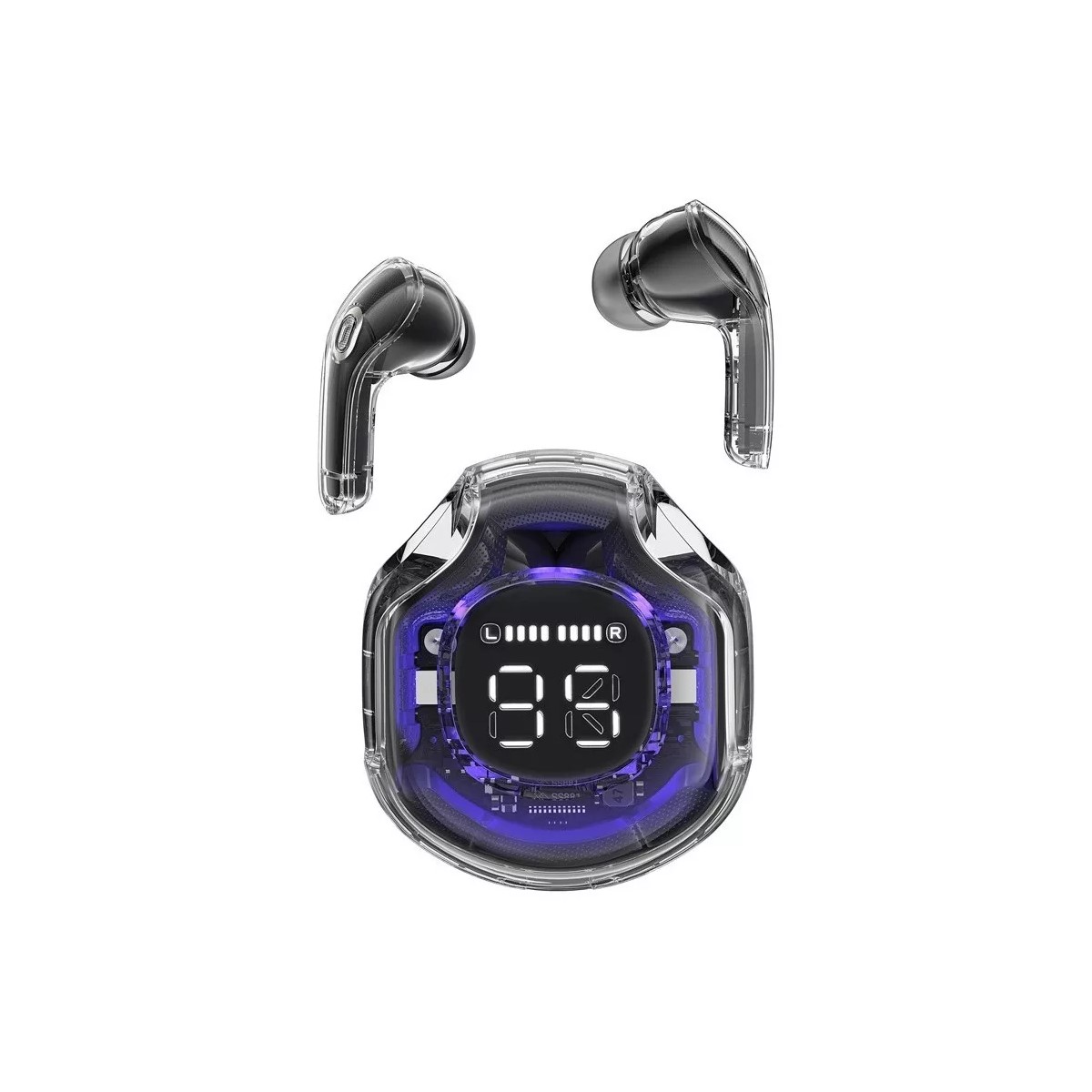 Audífonos negro auriculares inalámbricos TWS Bluetooth deportivos juegos reducción de ruido táctil