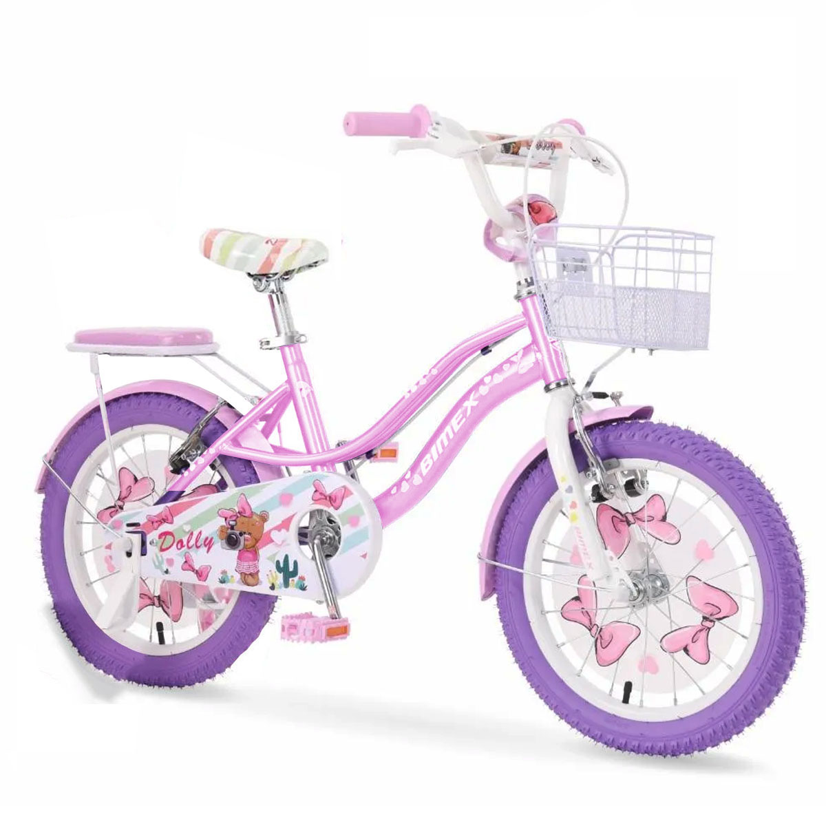 Bicicleta Para Niños R20 Bimex Dolly Blanco