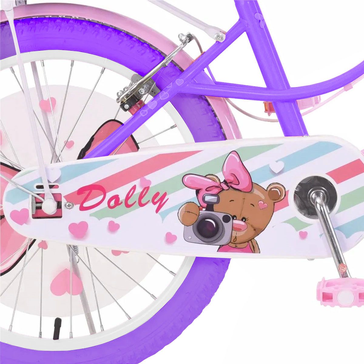 Bicicleta Para Niños R20 Bimex Dolly Morado