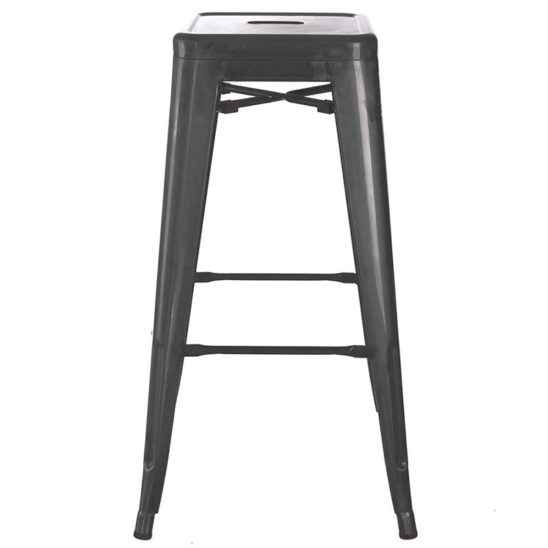 Banco Tolix Kit 4 Bancos Metal  Cafeteria Industrial Vintage Plata