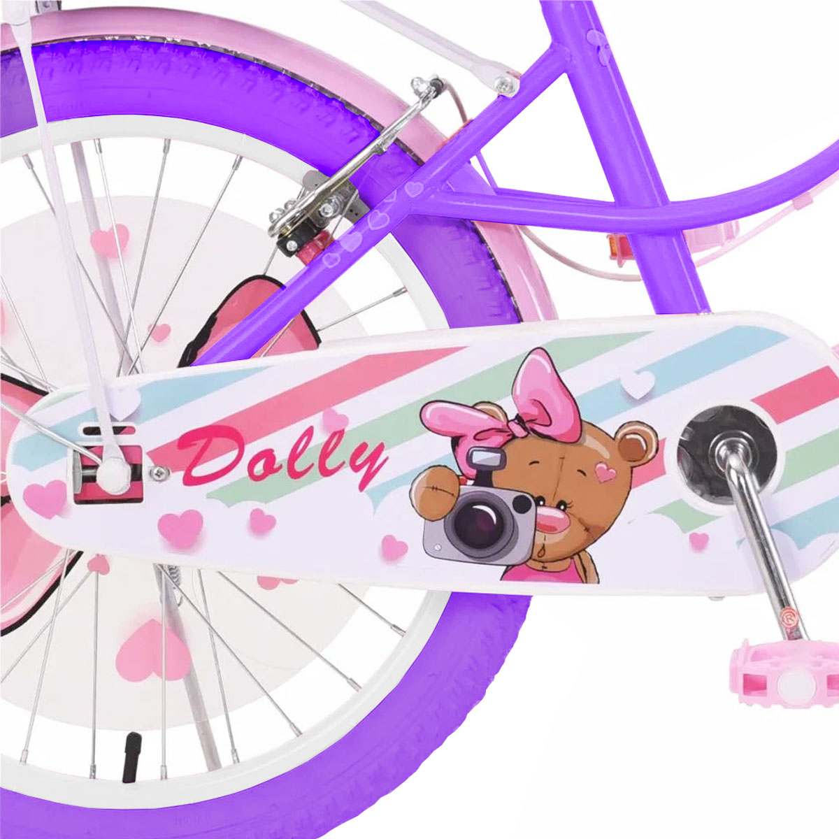 Bicicleta Para Niños R20 Bimex Dolly Pro Morado