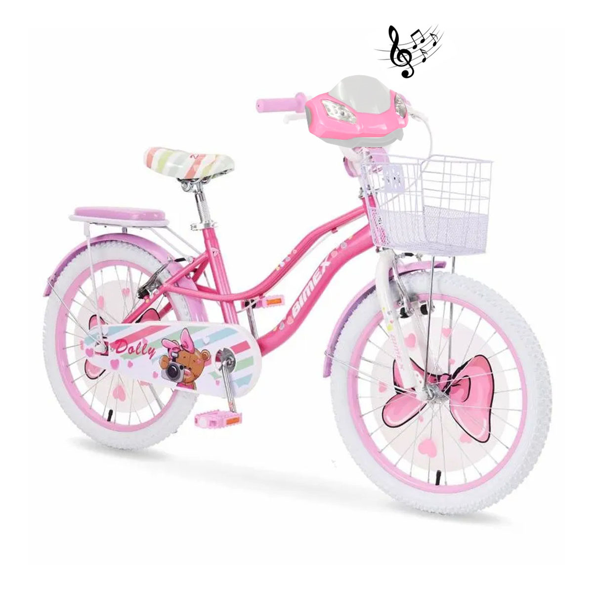 Bicicleta Para Niños R20 Bimex Dolly Pro Rosa