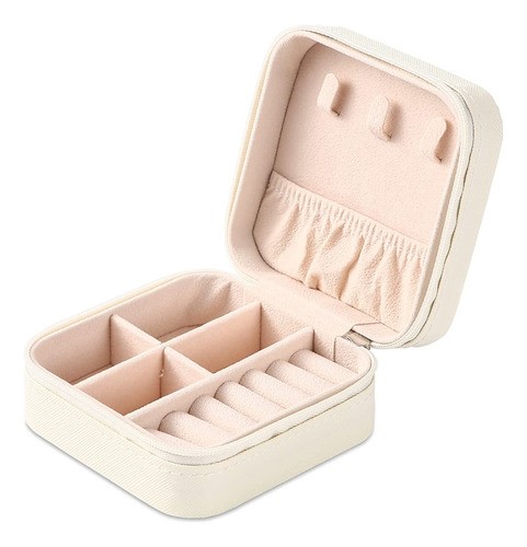 Joyero Caja Mini Portátil Organizador Color BLANCO