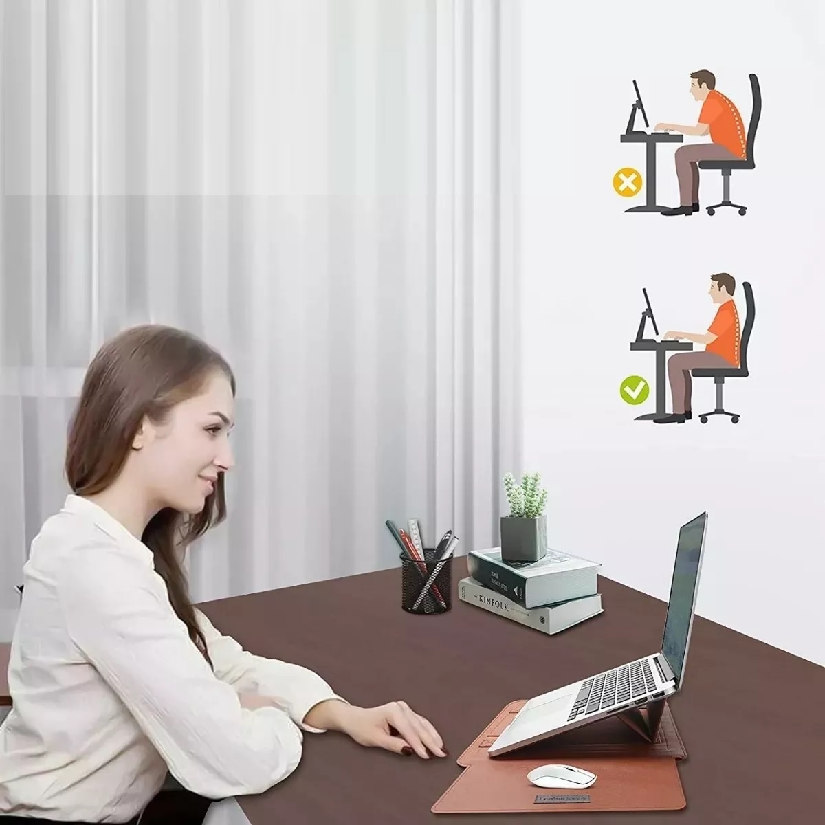 Funda Para Laptop Huawei Matebook Soporte Para Laptop Marron 13"