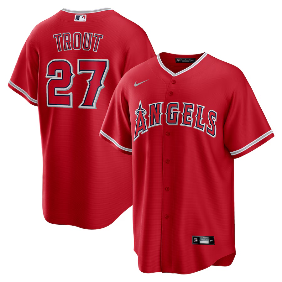 Jersey Original Nike Beisbol MLB Los Angeles Angels Anaheim alterno #27 T770-ANS3