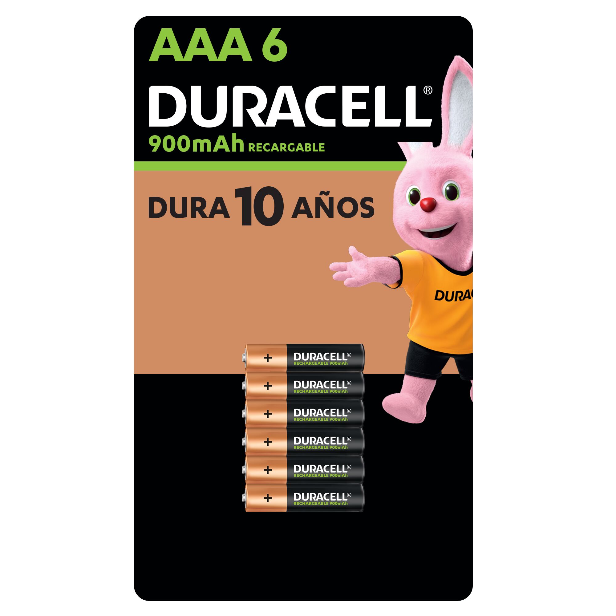 Pack 6 Pilas AAA Recargables Duracell 900mah 1.2v Triple A