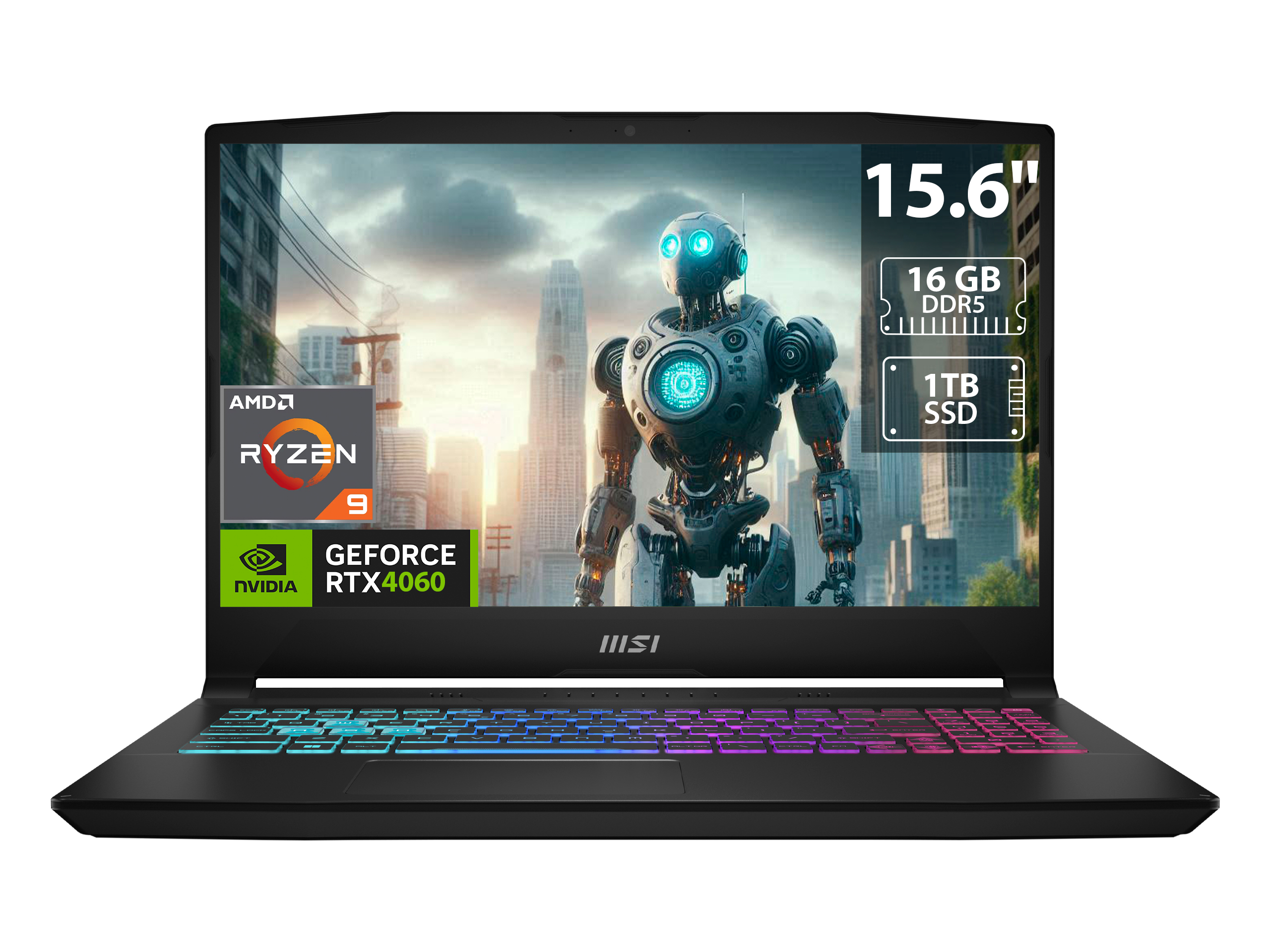 Laptop Gamer MSI Bravo 15 AMD Ryzen 9 7940HS RAM 16GB SSD 1TB RTX 4060