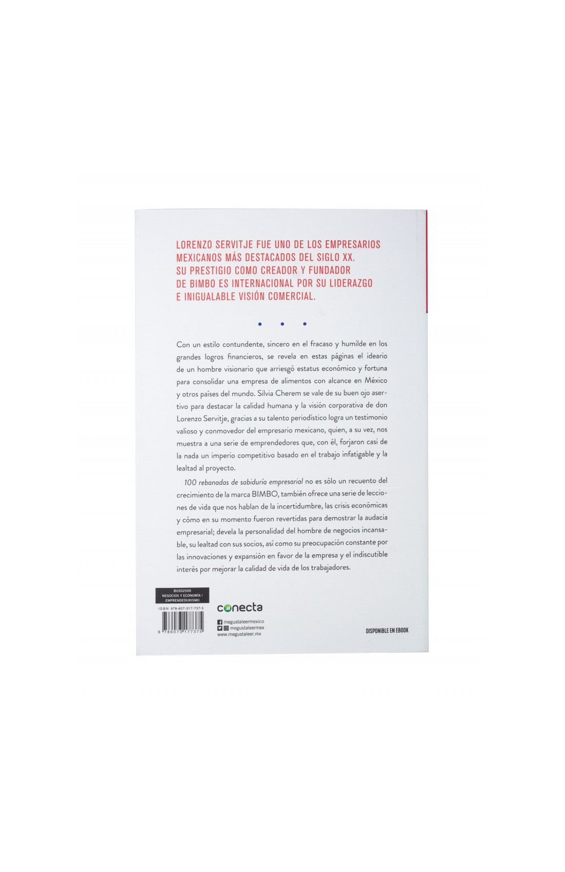 Libro 100 rebanadas de sabiduría empresarial Autor  Silvia Cherem