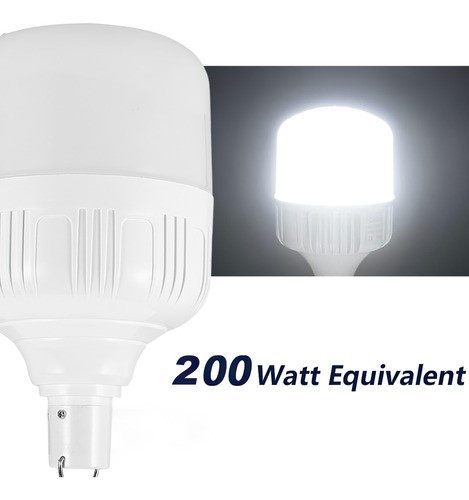 Foco Grande Recargable 200w De Excelente Potencia 6-8 Horas BLANCO