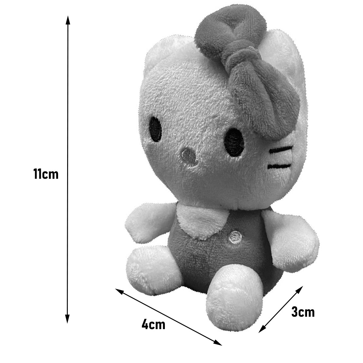 Llavero Peluche Generico Hello Kitty Con Traje De Baño Rosa 12 cm