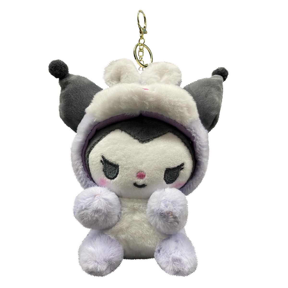 Llavero Peluche Generico Kuromy Con Disfraz De Conejo Morado 15 cm