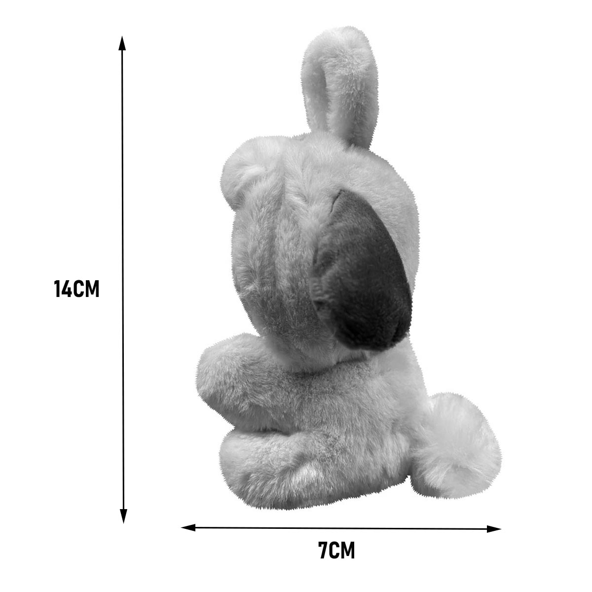 Llavero Peluche Generico Pochaco Con Traje De Conejo Verde 10 cm