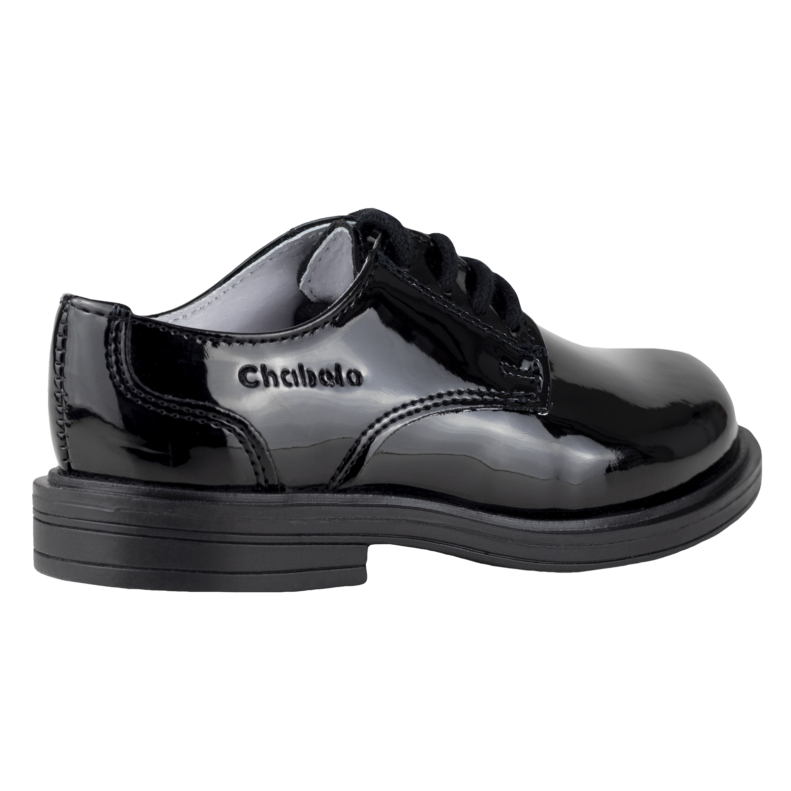 Zapato Charol Escolar Derby Niño Chabelo C299-a Negro 15-21.5