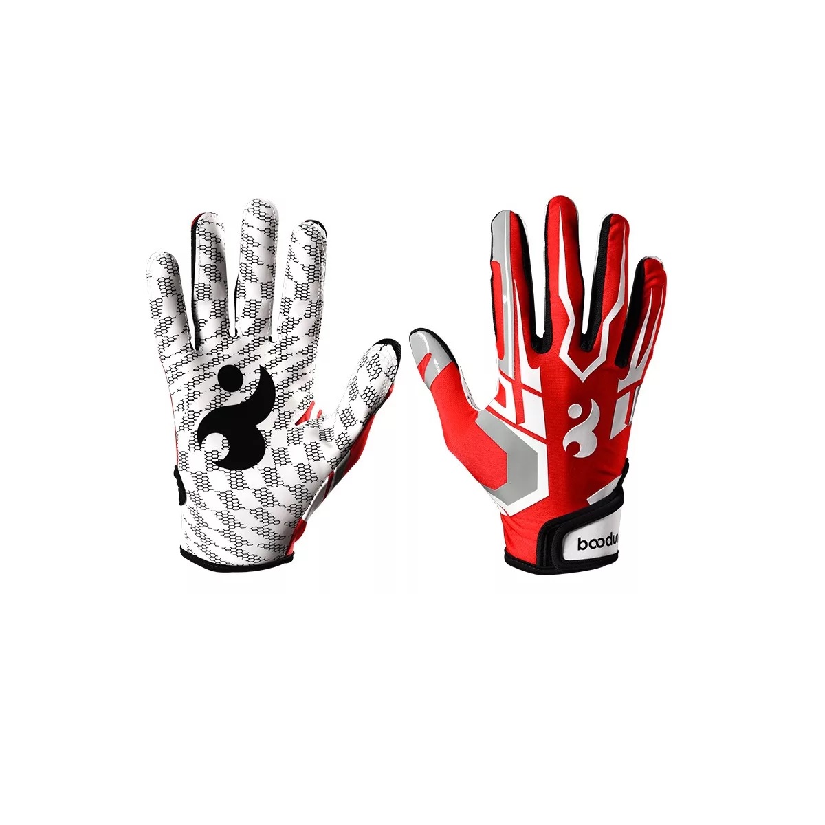 Guantes Antideslizantes Para Fútbol Americano Rojo Talla S