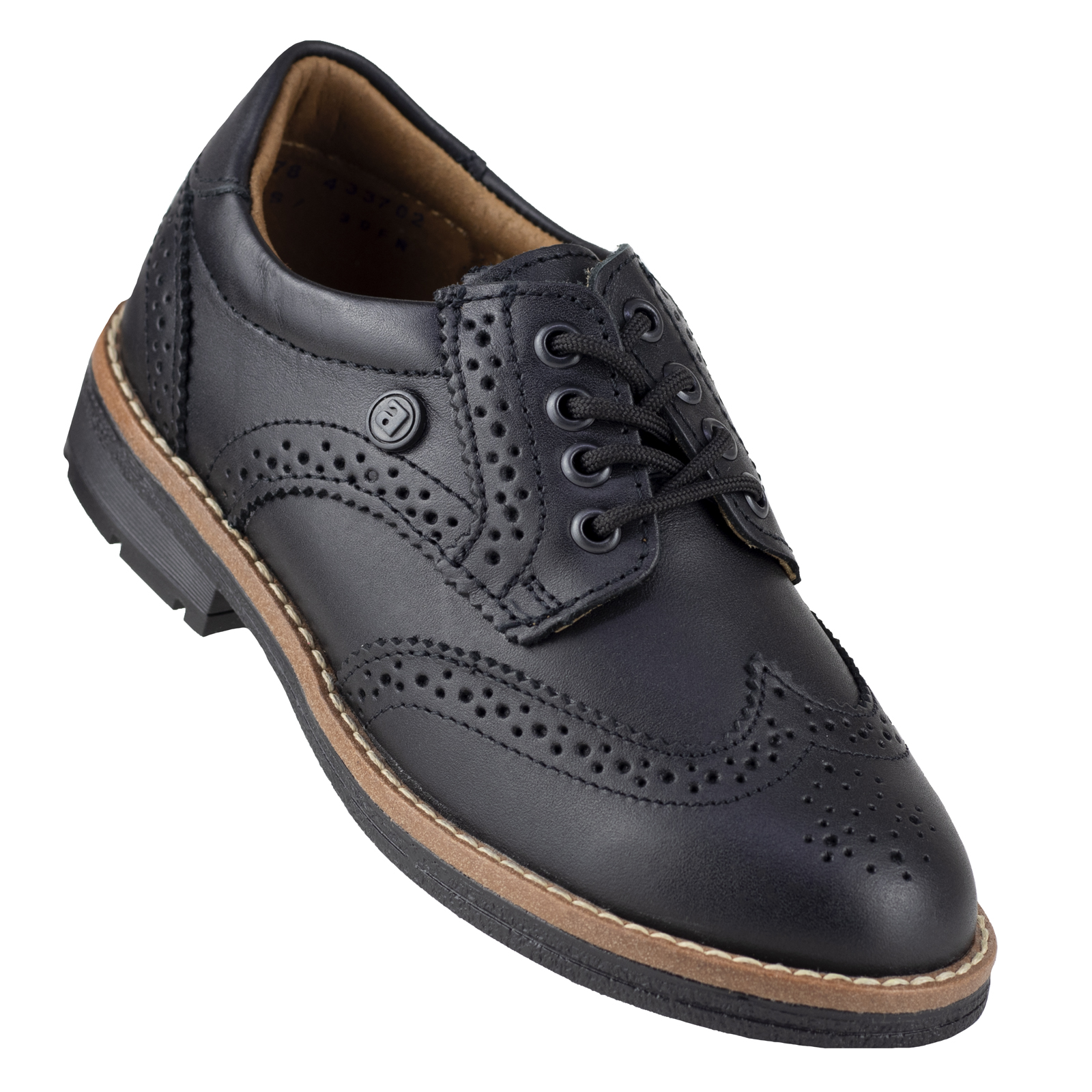 Zapatos Bostonianos Derby Escolar Para Niño Audaz 433702-a Negro 22-25