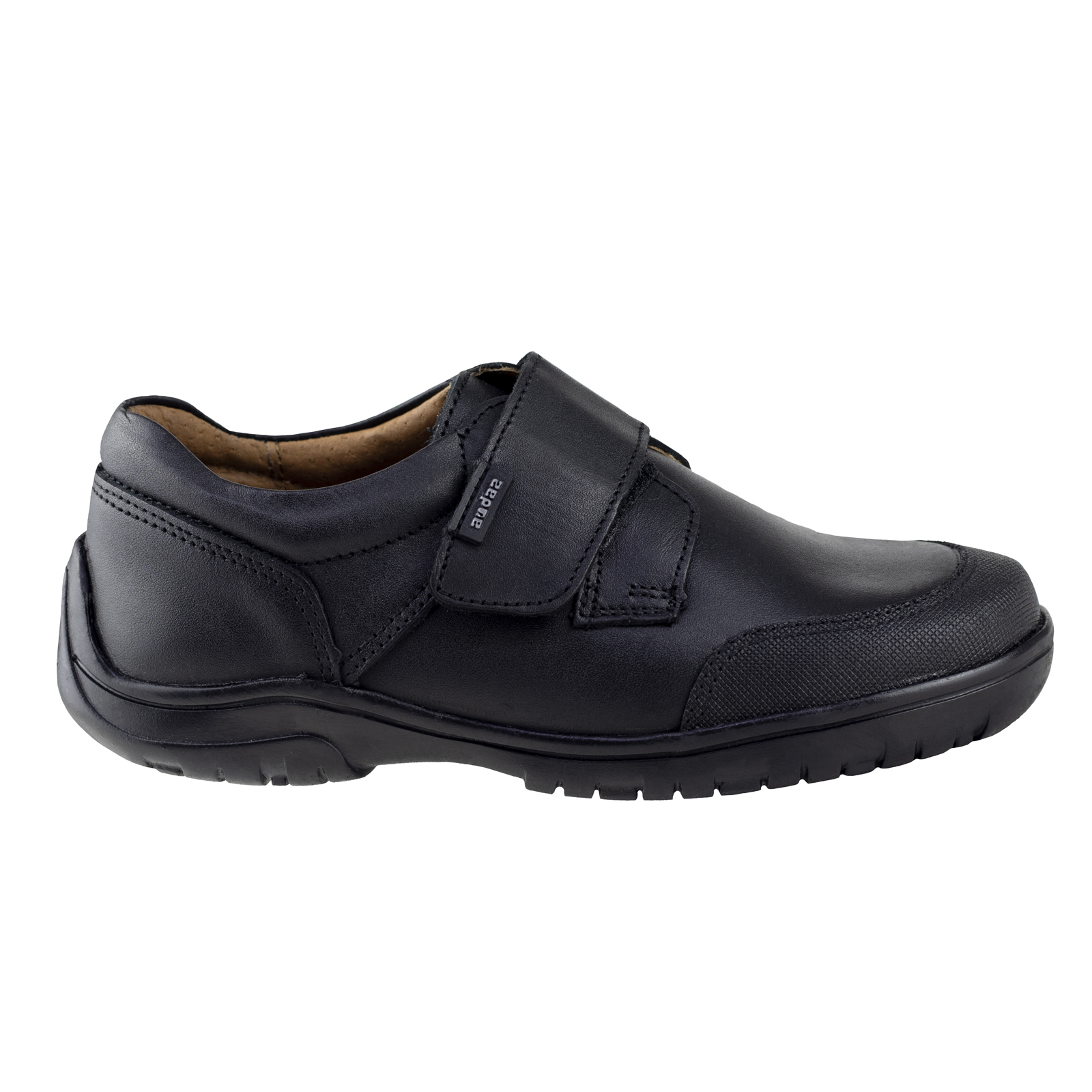 Zapato Tipo Derby Escolar Juvenil Audaz Velcro 80606-a Negro