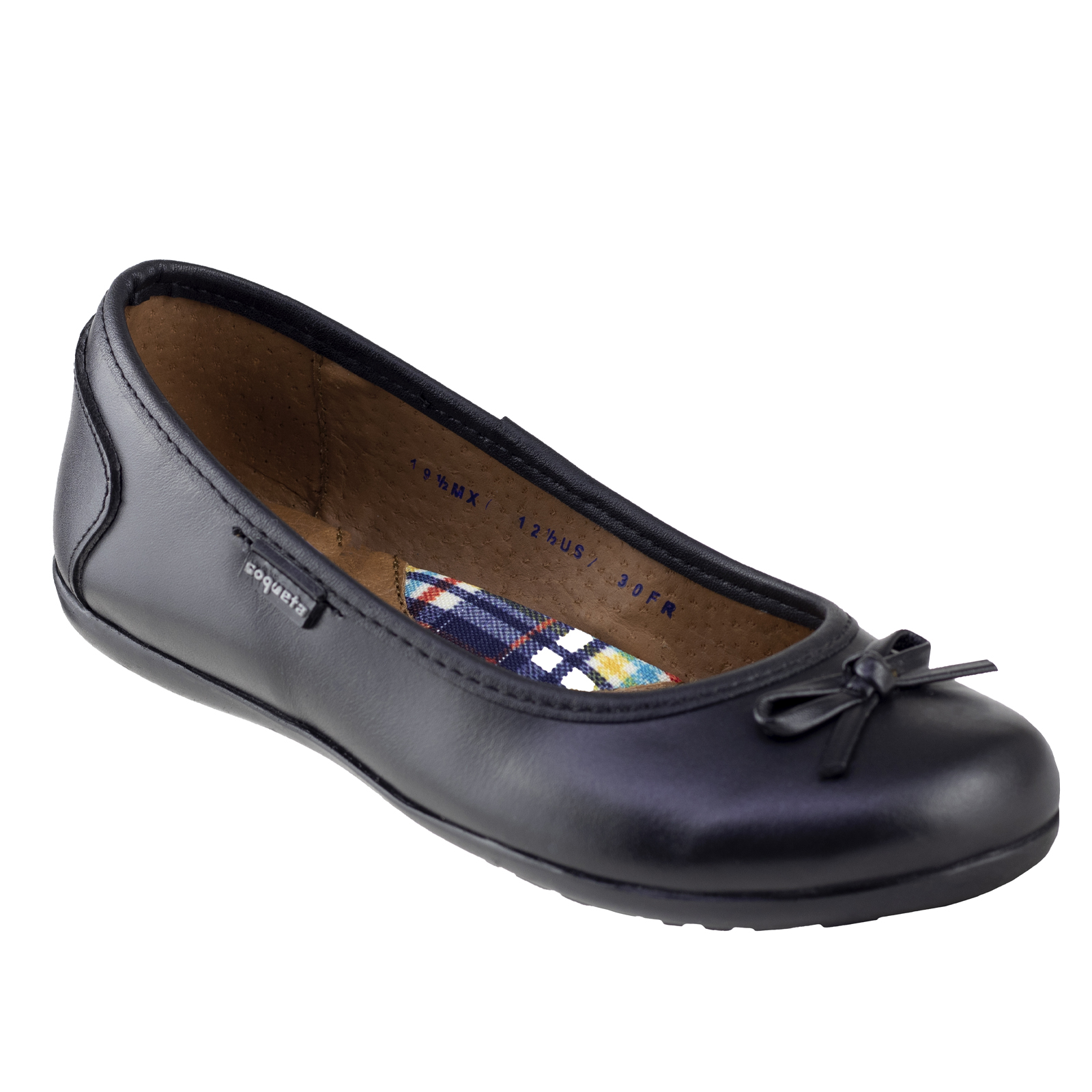 Ballerina Escolar Niñas Coqueta 31117-a Piel Negro Confort