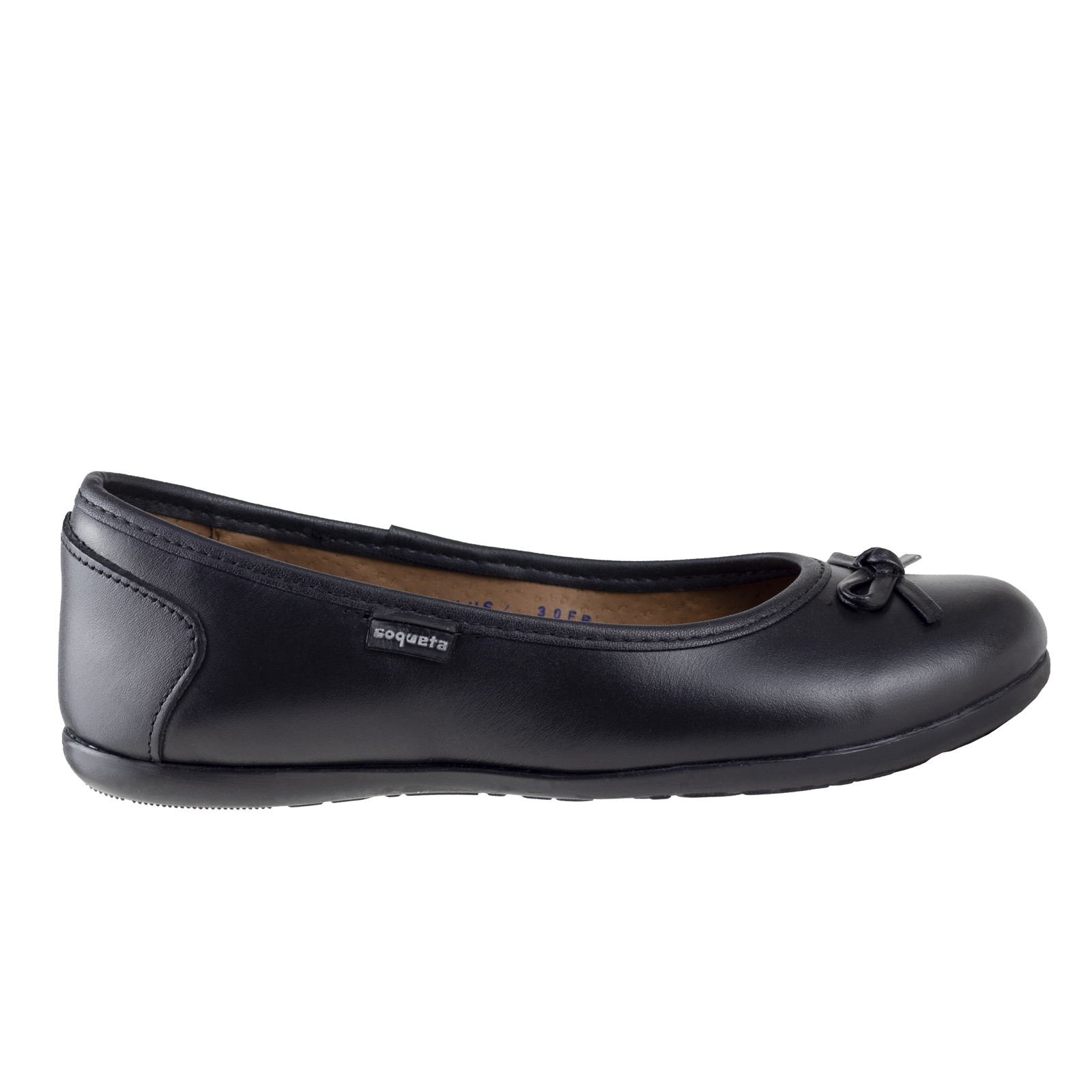 Ballerina Escolar Niñas Coqueta 31117-a Piel Negro Confort
