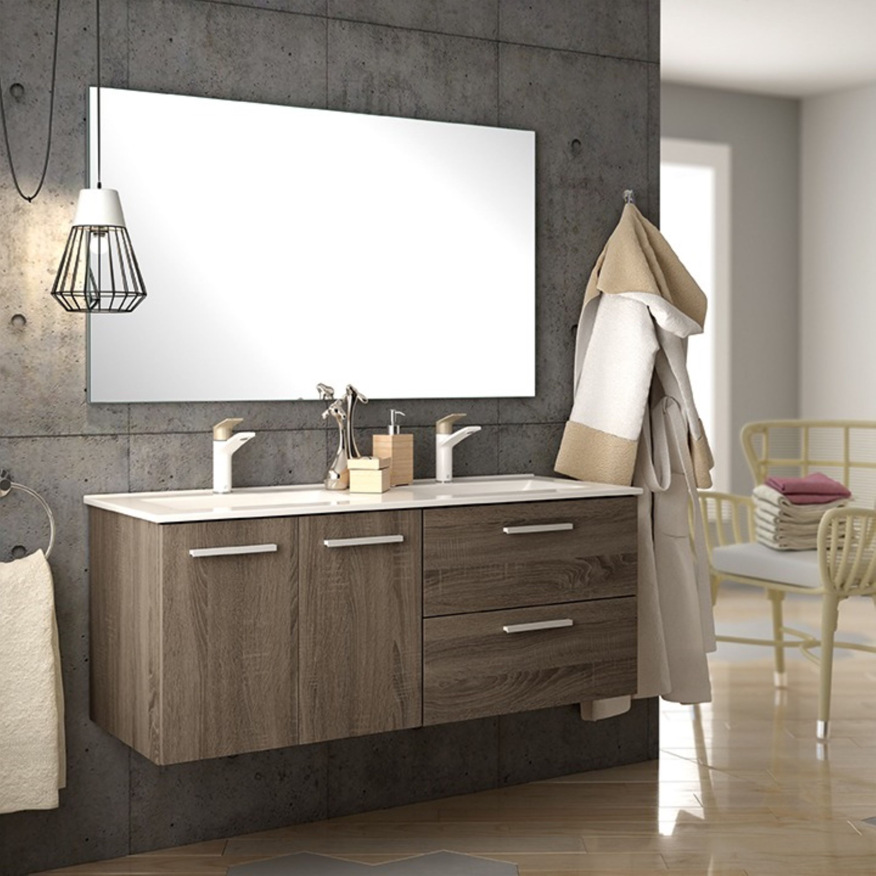 Espejo liso biselado medidas 120 x 70 cms. (base por altura). Forma rectangular. 