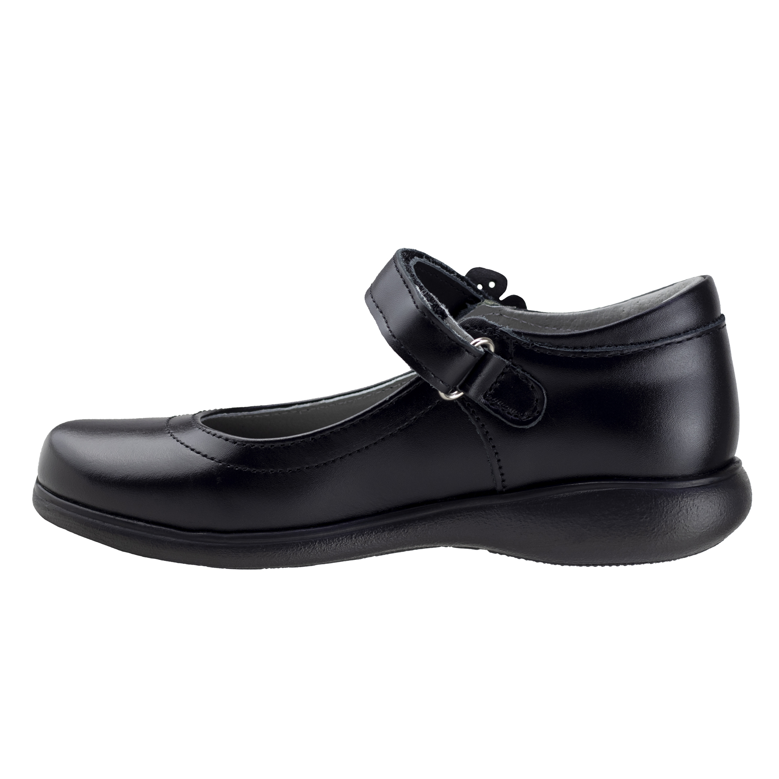 Zapato De Piel Escolar Juvenil Karsten 18801-3a Negro 22-26