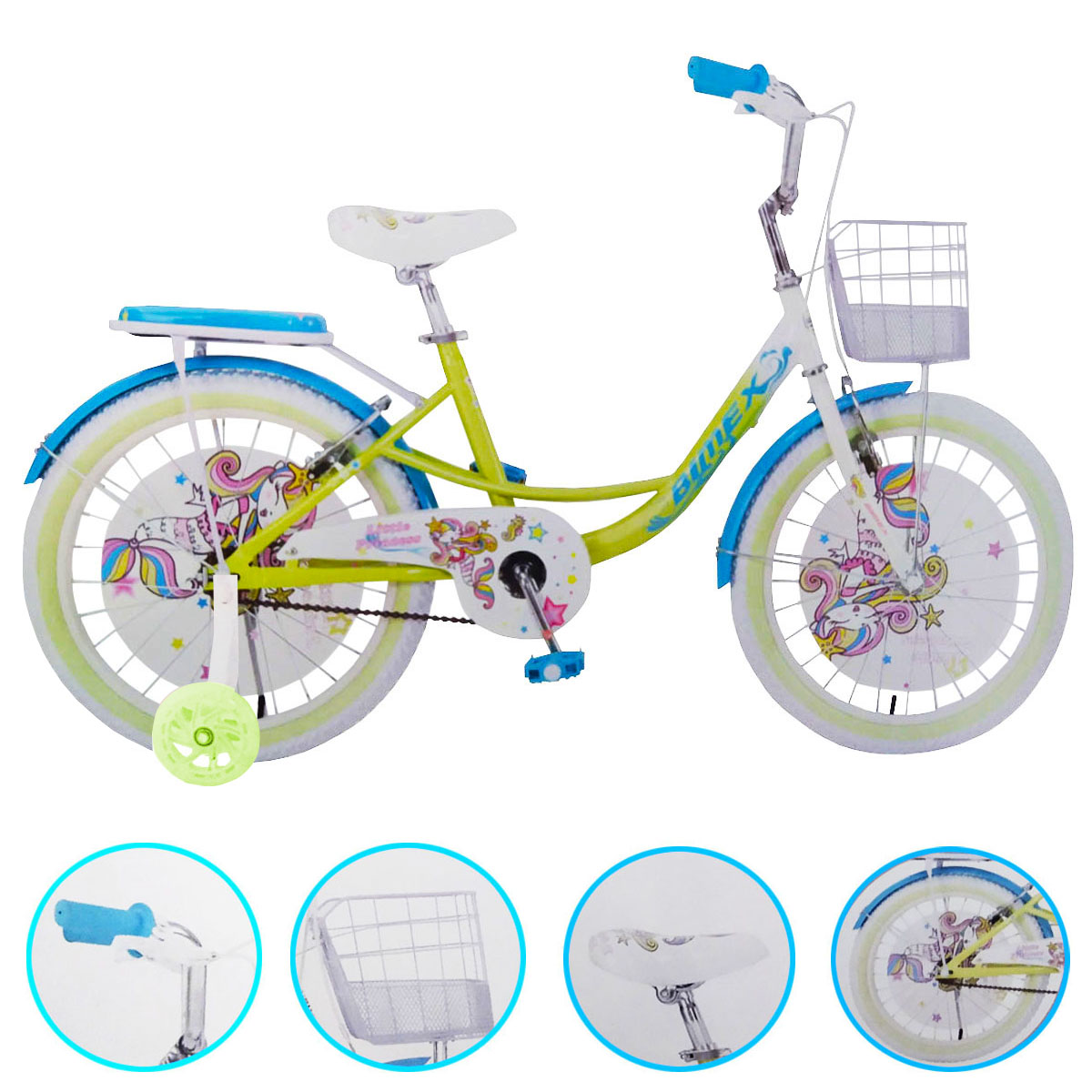 Bicicleta Para Niños R16 Bimex Princess Verde