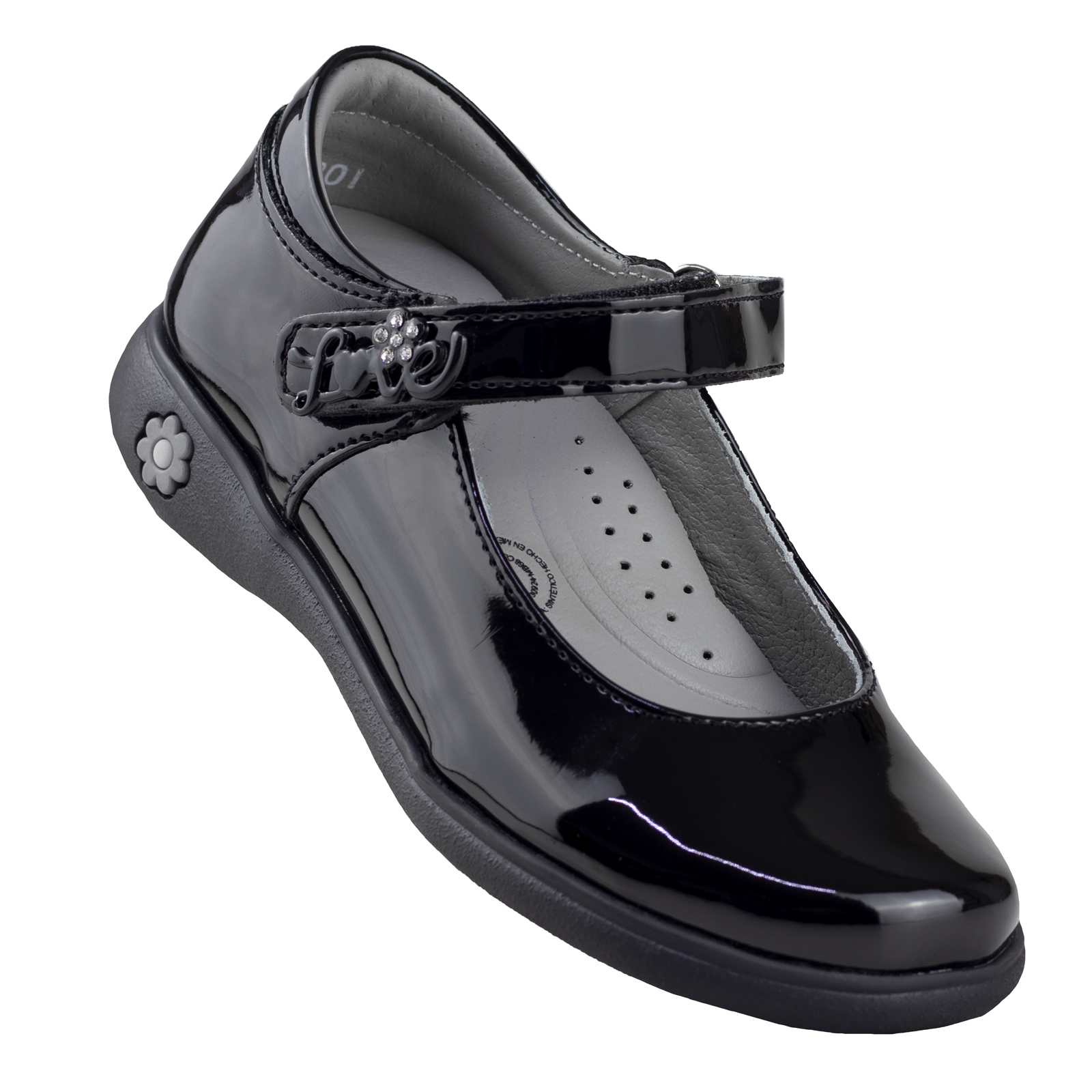 Zapato Escolar Juvenil Charol Karsten 18801-5a Negro 22-26