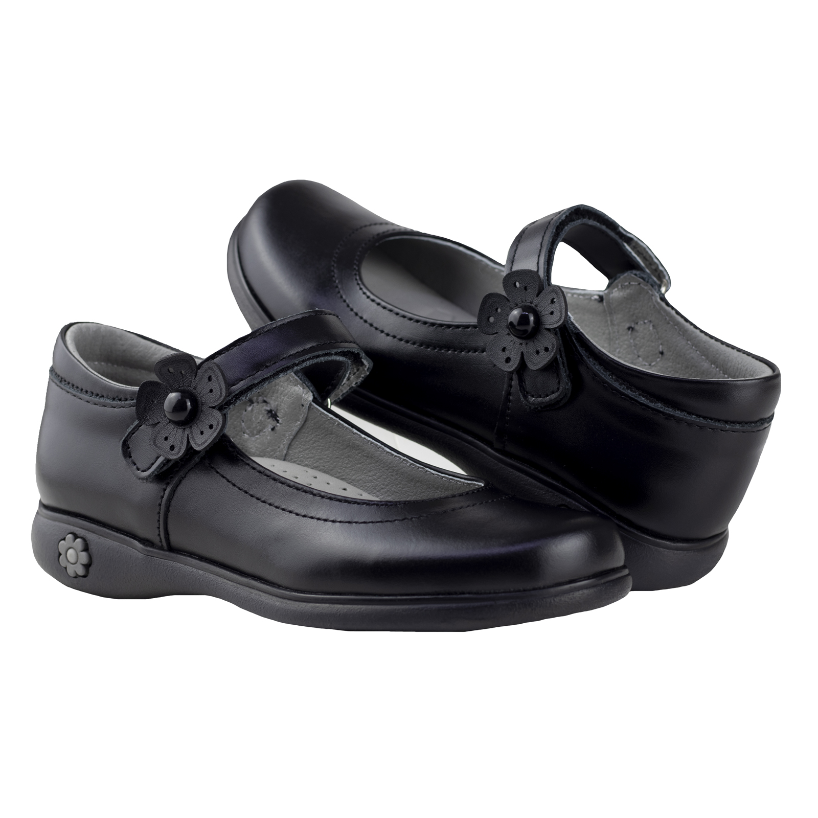 Zapato De Piel Escolar Juvenil Karsten 18801-3a Negro 22-26
