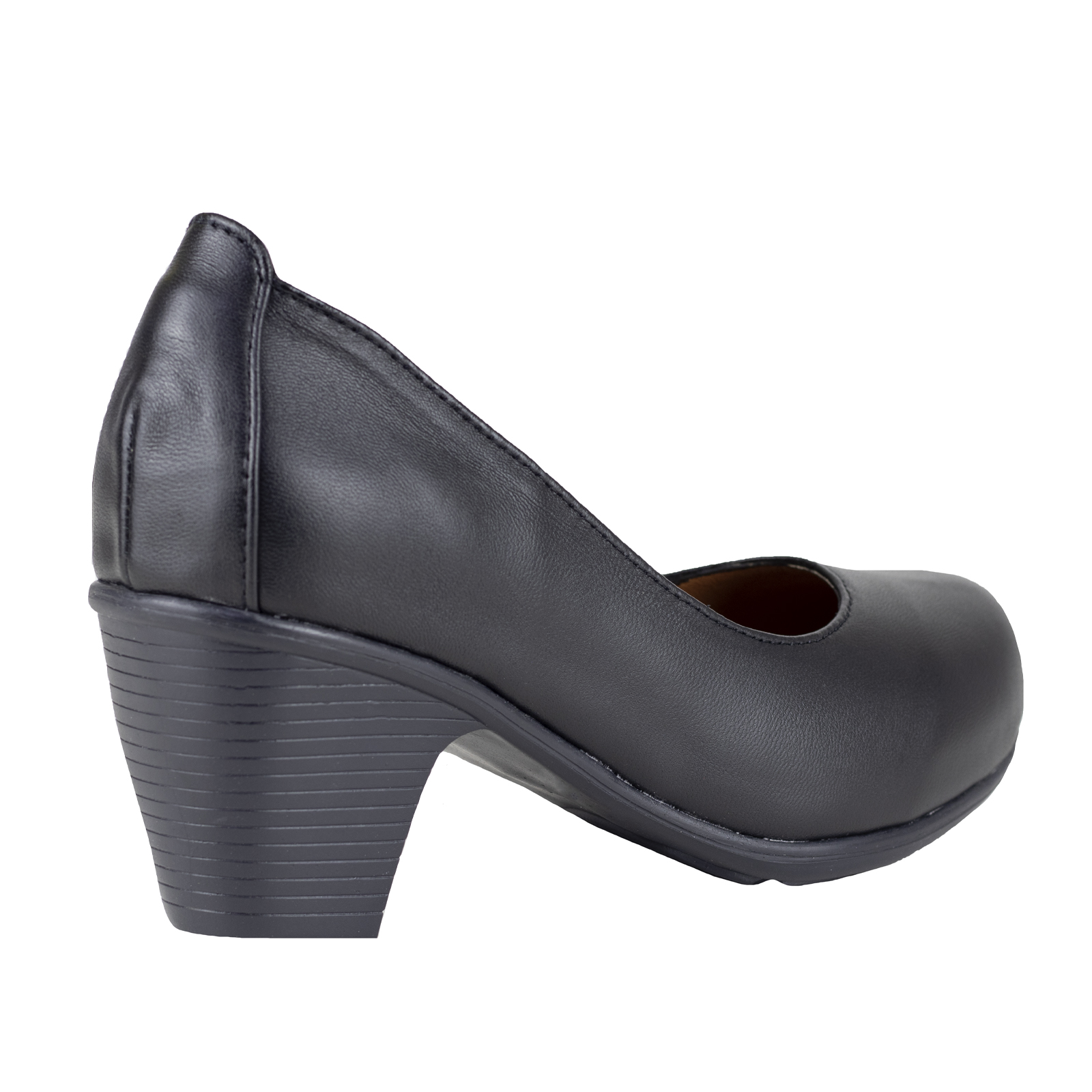 Zapato De Tacon Mujer Semivestir Gonzer Piel Bovina Premium Clasica Pamela Negro