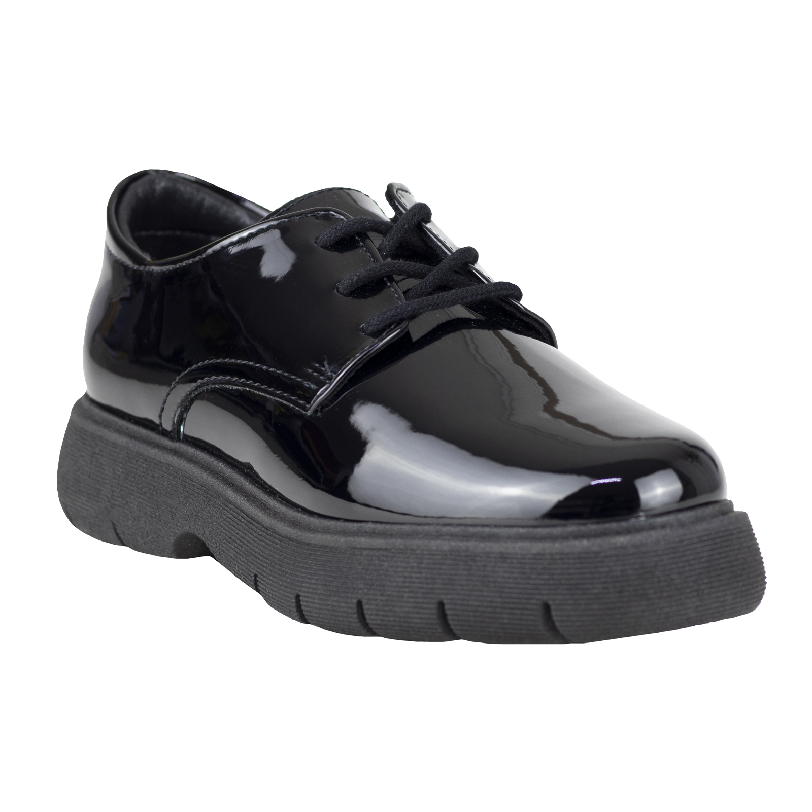 Zapato Escolar Niña Charol Suela Gruesa Chabelo C725-a Negro
