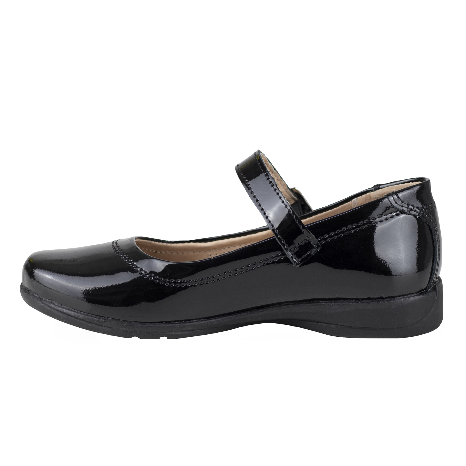 Zapato De Charol Escolar Niña Dogi Broche Eg608 Negro 18-21.5