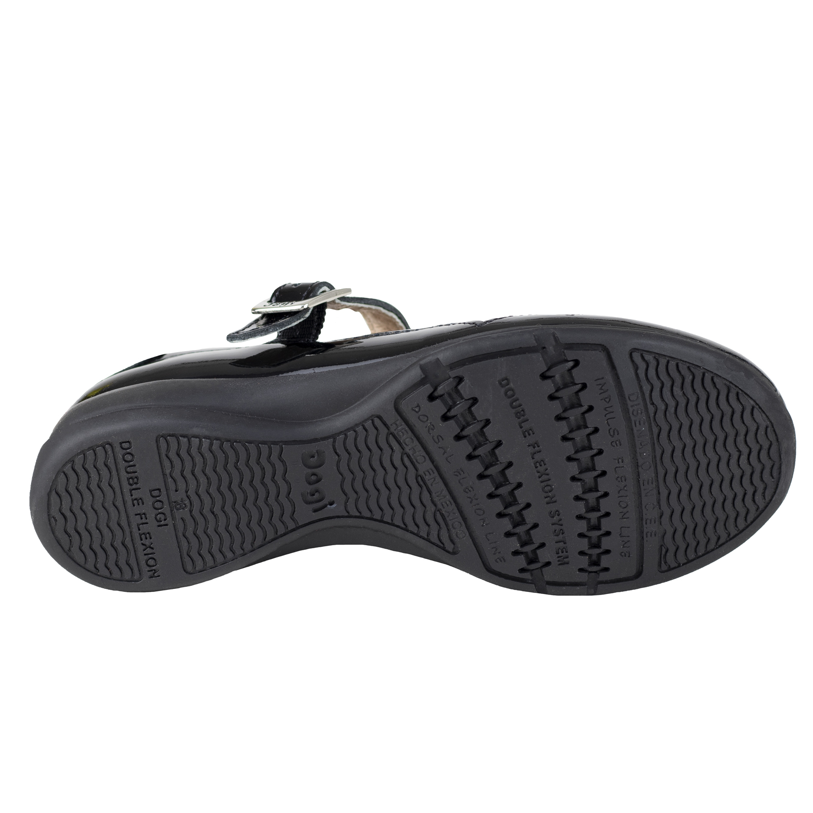 Zapato De Charol Escolar Niña Dogi Broche Eg608 Negro 18-21.5