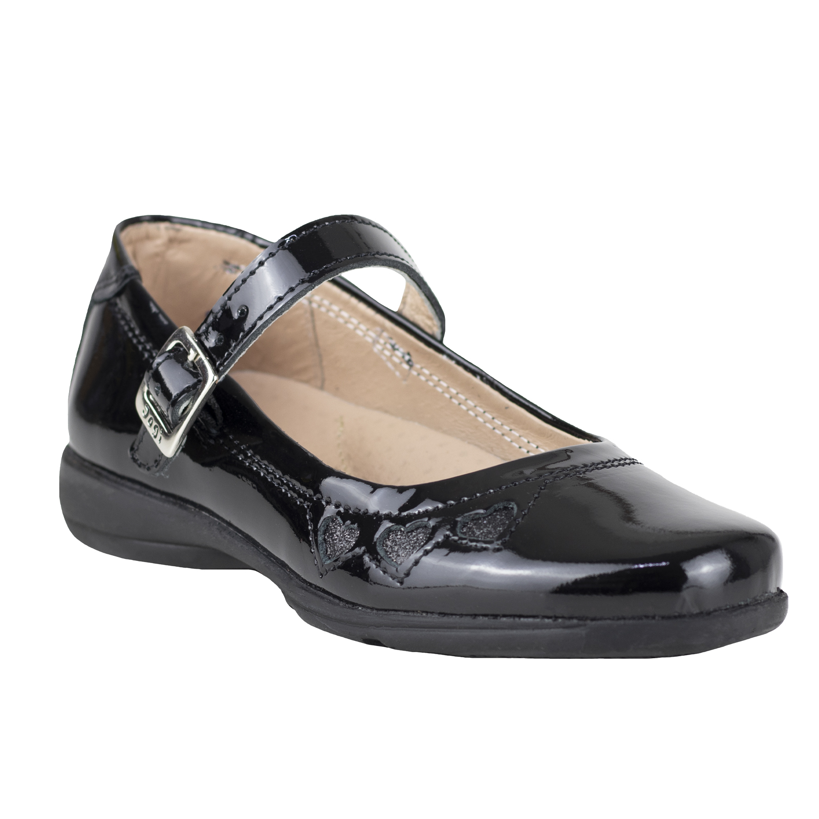 Zapato De Charol Escolar Niña Dogi Broche Eg608 Negro 18-21.5