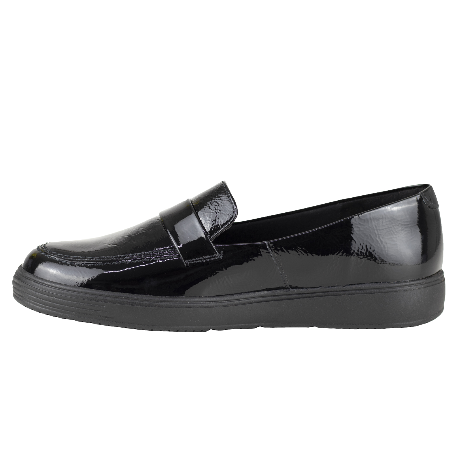 Mocasines Mujer Clasico De Charol Vicenza Loafer 23003 Negro