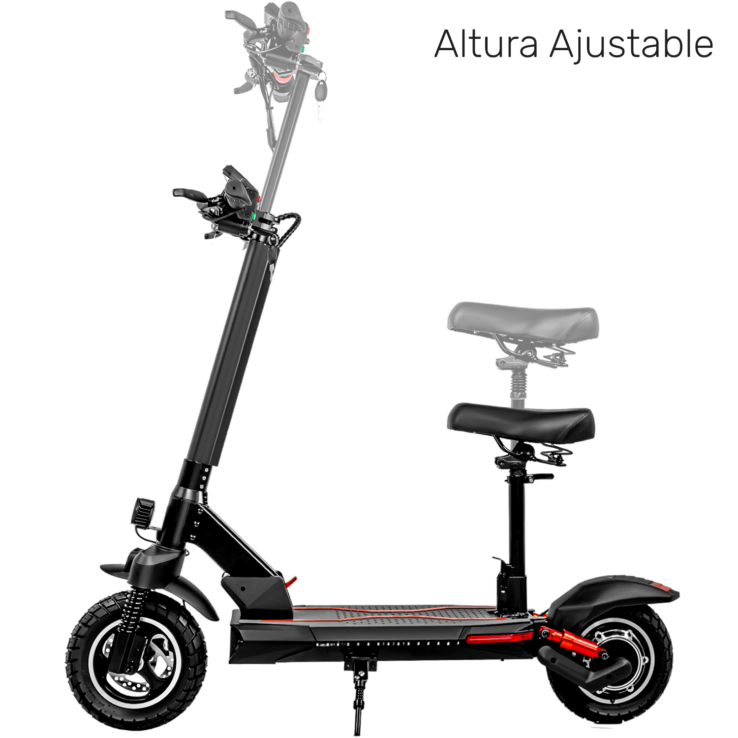 Scooter Electrico Plegable e-Be Asiento Vel 50km/h Luz Led 600 W