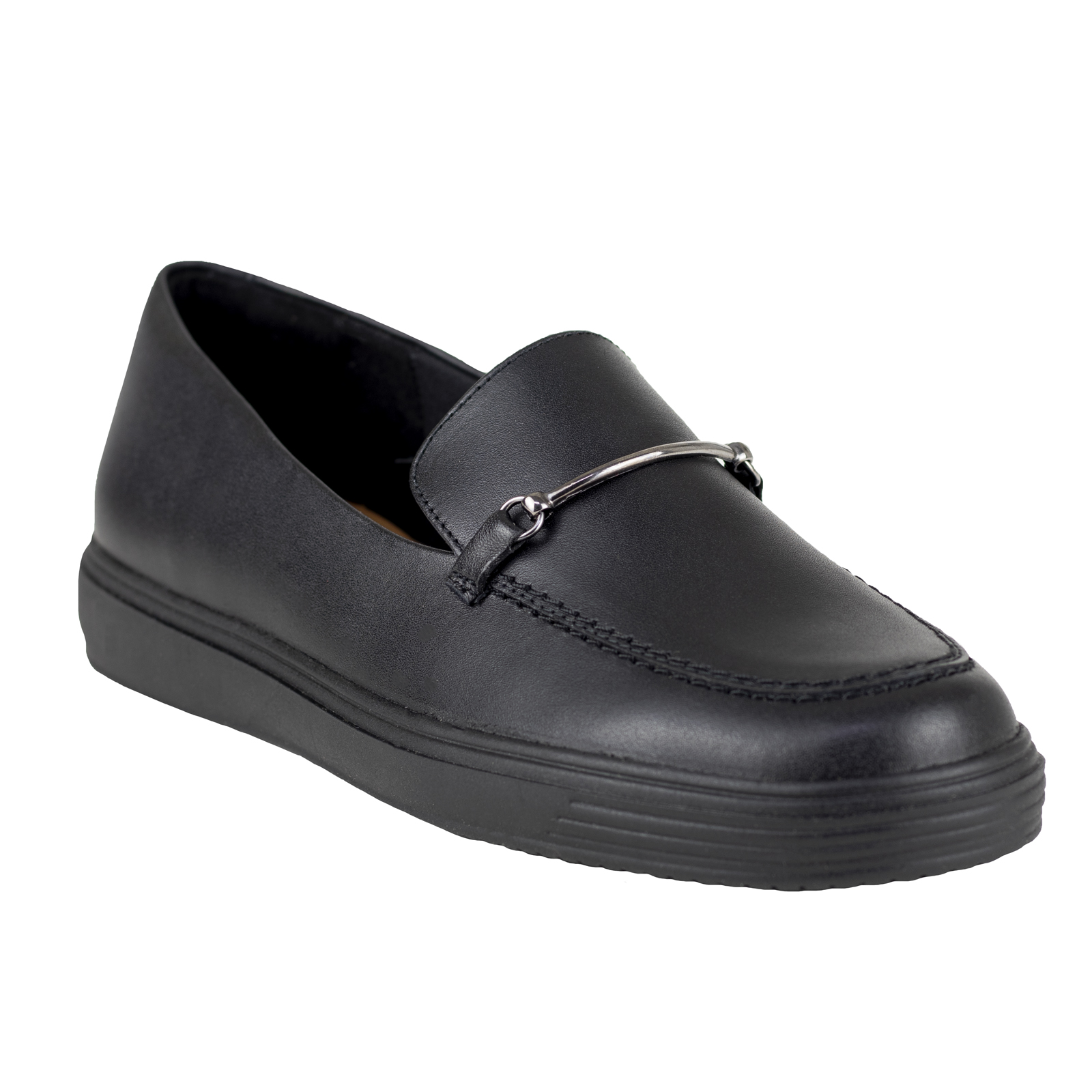 Mocasines Loafer Hebilla Mujer Vicenza 23001 Negro Confort