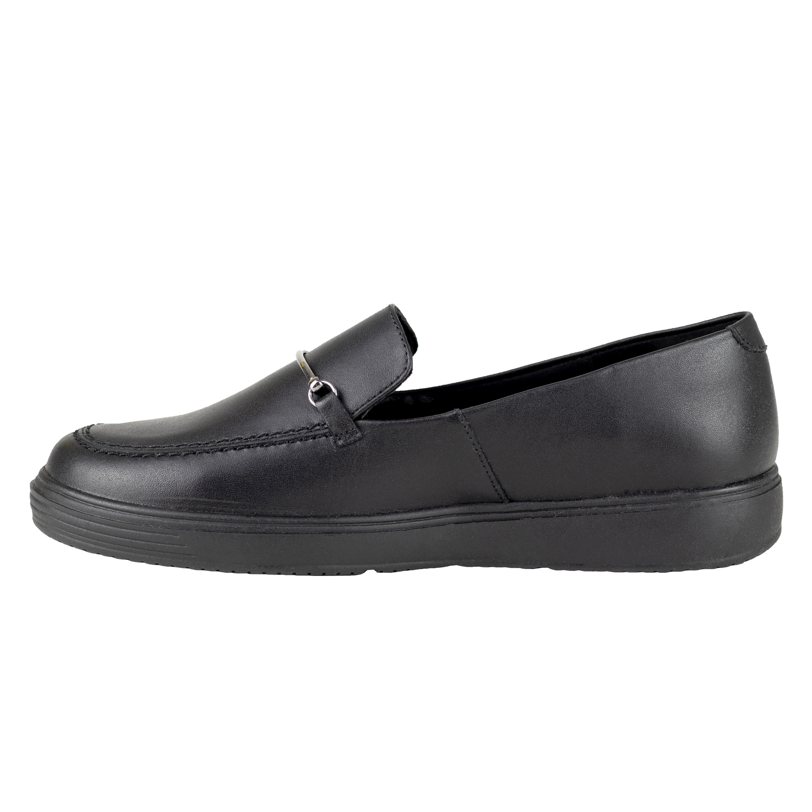 Mocasines Loafer Hebilla Mujer Vicenza 23001 Negro Confort