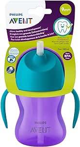 A Philips Avent Vaso con popote flexible Rosa/Morado 7oz/200ml SCF796/02