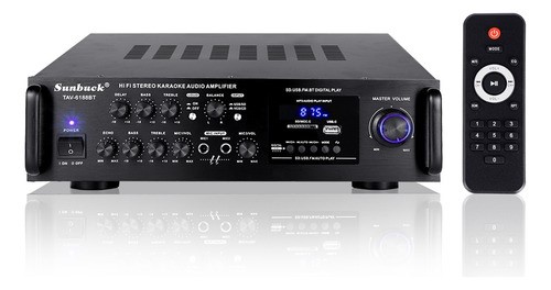 Amplificador De Audio Bluetooth Sunbuck 6188bt Estereo Casa