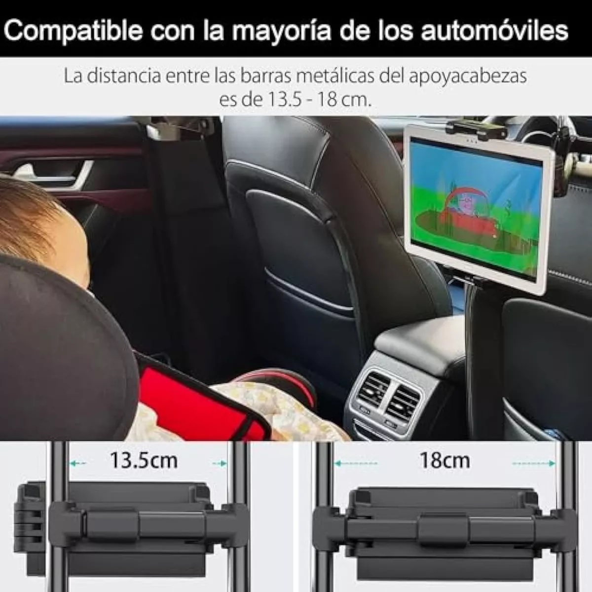 Soporte Tablet Coche Auto Base Para iPad Celular Ajustable